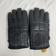 VTG Fairfield Cowhide Top Grain Leather Gloves Black Made in Japan Men's Small