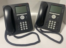 Lot Of 2 Avaya 9608 8-Line IP Business Phones Telephones with Stands