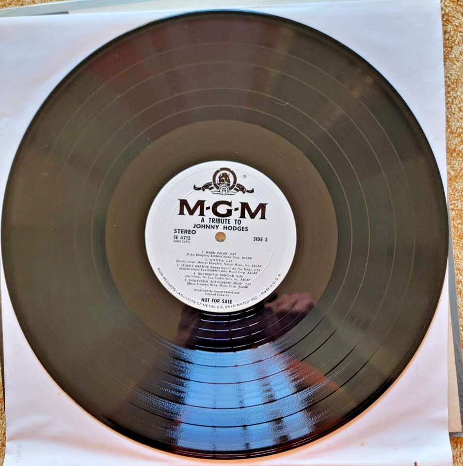 A Tribute Johnny Hodges MGM SE 4715 PROMO DJ COPY EX EX Incredible Sound Foto 4 de 4