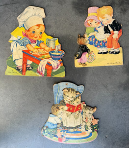 Lot of 3 Vintage Ruth E Newton Nursery Children's Wall Hanging Pressboard Decor