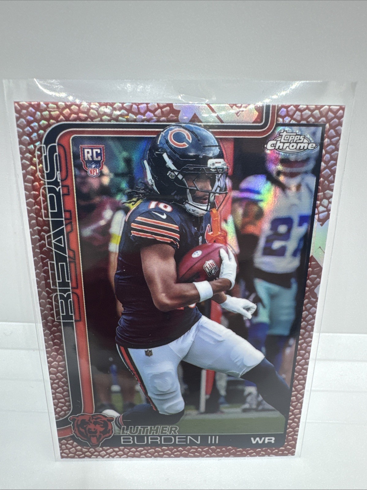 2025 Topps Chrome #334 Luther Burden III Football Leather Refractor NFL