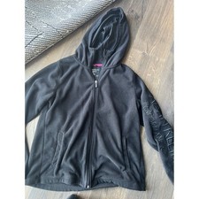 Calvin Klein Performance Full-Zip Fleece Hoodie Jacket Women's Black Medium