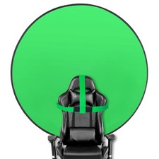 Portable Green Screen Chair, 57 in Greenscreen Backdrop with Stand Double Sid...