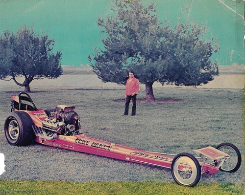 1970s Tony Nancy "The Loner" Signed Photo Dragster Drag Racing Vintage Autograph