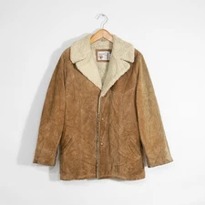 Vintage Sears Leather Shop Suede Rancher Coat Jacket Mens 42R - Genuine Cowhide