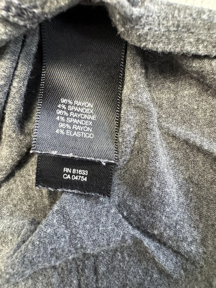 Женская футболка Kenneth Cole средний размер серая сделано в США эластичная вискоза футболка с коротким рукавом - Изображение 3 из 4