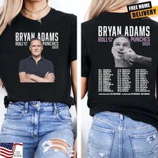 Bryan Adams Roll With The Punches Tour 2025 Double Sided Unisex T-Shirt