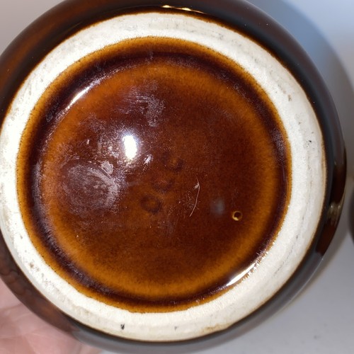 Lot de 2 bols à soupe vintage marron glacé goutte à goutte milieu de siècle moderne - Photo 7/9