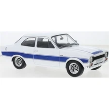 MCG 1/18 DIECAST 1973 FORD ESCORT MK1 MKI RS2000 WHITE AND BLUE 
