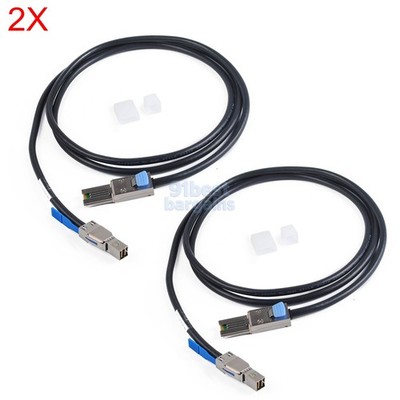 2 Meter 2M Mini SAS SFF-8088 to Mini SAS HD SFF-8644 Cable （2 Pack）