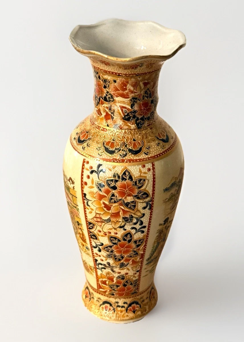 艺妓花瓶日本古董花瓶| eBay