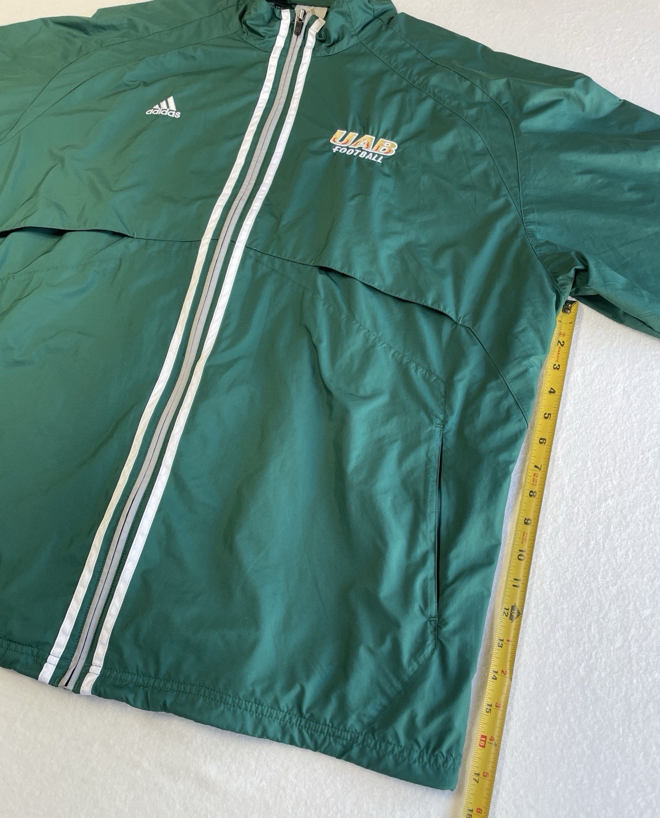UAB Adidas Blazers Football Jacket Mens 2XL Team Zip Mesh Lined Wind Breaker thumbnail 10