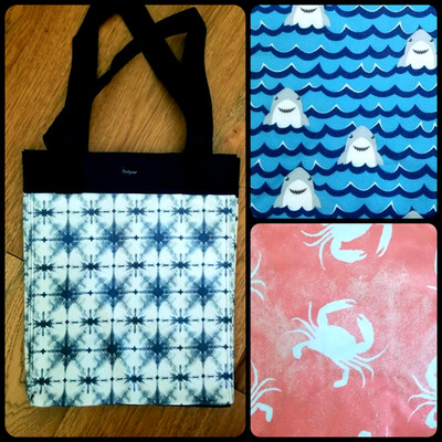 NEW! Thirty One Essential Storage Tote Shark Crab Llama Indigo Burst 31