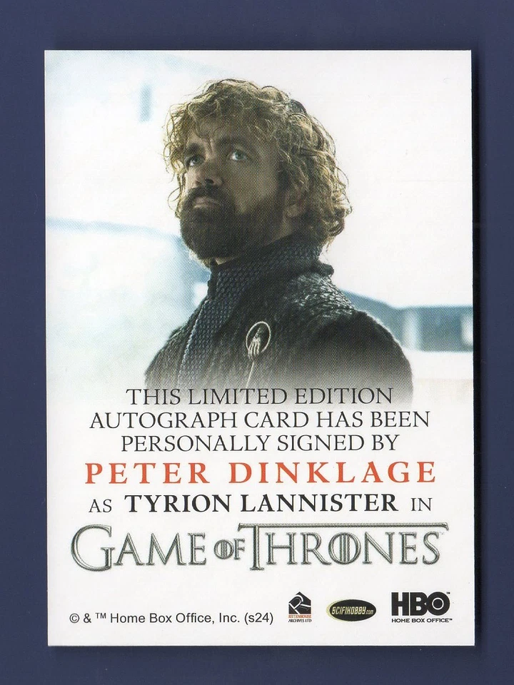 Game of Thrones Legends of the Realm Incentive Box Autograph Peter Dinklage - Image 2 of 3