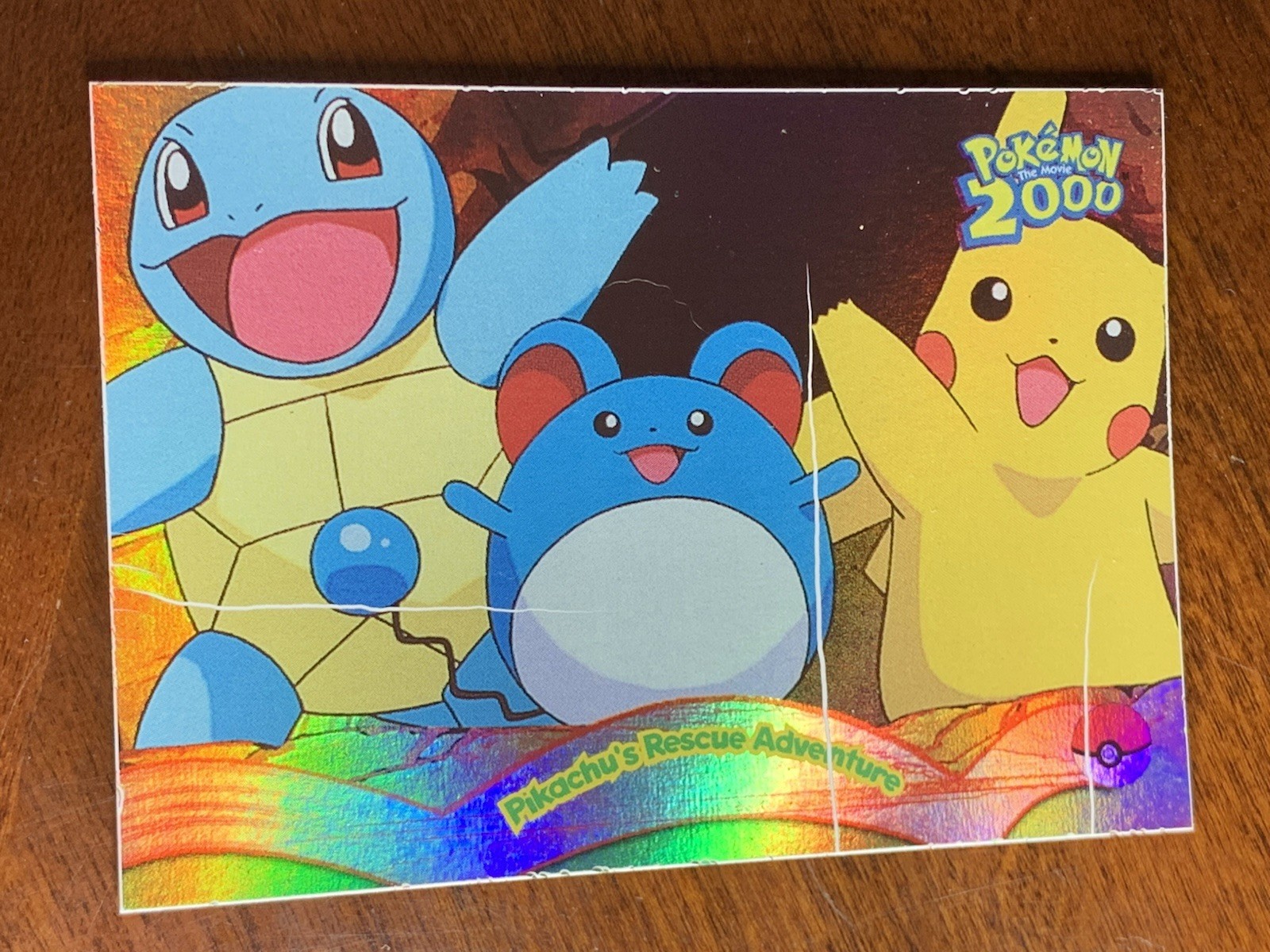 Topps Pokemon the Movie 2000 #12 Pikachu's Rescue Adventure RAINBOW FOIL