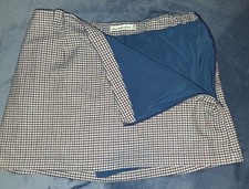 Abercrombie Fitch Preppy Plaid Skort Blue Brown Women's Size M