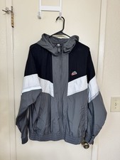 Authentic Nike Windbreaker Men s Size Large Black White Gray