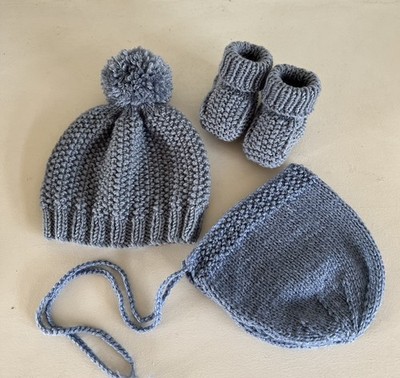 Neugeborene Strickmuster Jessie Beanie, Booties & Beanie Papierkopie Anfänger