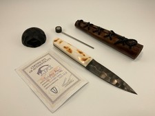 AFK Knives "Prehistoric Dagger" Dolch D2 Stahl Knochengriffschalen