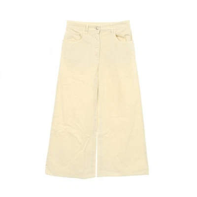 Pantalones con botón CHANEL COCO Mark P80967V73625 algodón beige #34 usados m... - Imagen 1 de 4