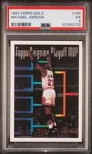1993 Topps Gold Michael Jordan #199 PSA 5 EX Playoff MVP Chicago Bulls