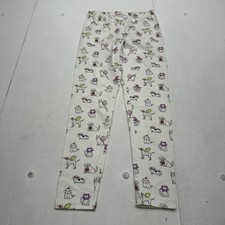Cat Jack Leggings Girls XL 14 White Cat Dog Halloween Ankle Cotton Stretch