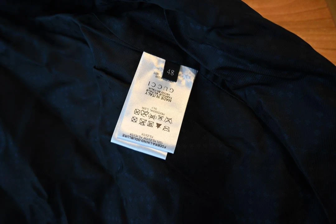 Giacca casual Gucci nylon pelle taglia 48 usata in ottime condizioni nero navy