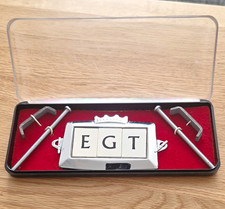 Vintage EGT Car Radiator Gril Accessory Monogram Initials in Presentation Box