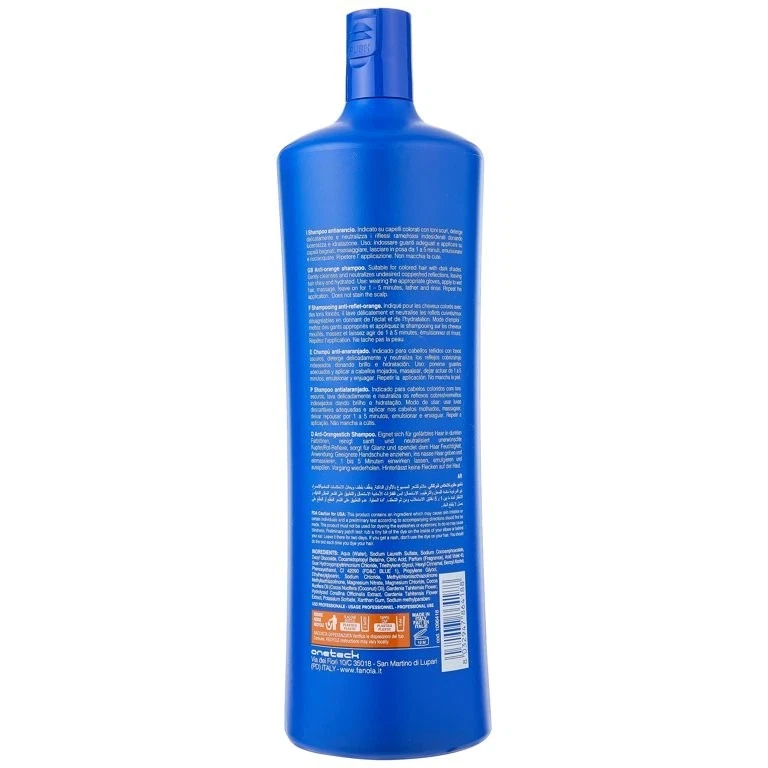 Champú Fanola No Orange - Neutraliza los tonos naranja y latón (33,8 fl oz) 1 L Foto 4 de 4
