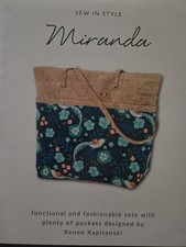 Sallie Tomato MIRANDA Sew In Style Tote Bag Pattern SEALED