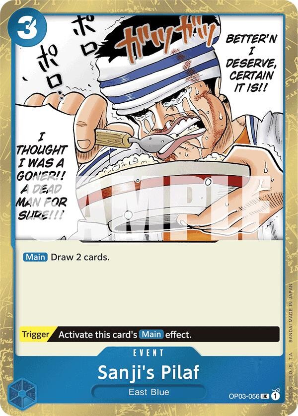 Sanji's Pilaf (Jolly Roger Foil) - Foil OP03-056 Premium Booster -The Best- NM