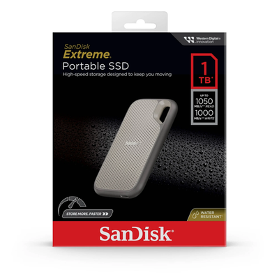 SanDisk Portable Extreme Portable SSD 1TB SDSSDE51-1T00-AW25 for