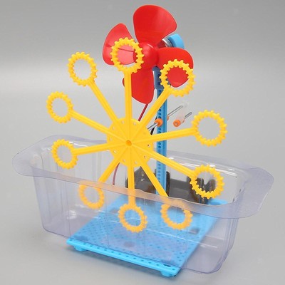 Wissenschaft Experimentierkits Handkurbel Seifenblasenmacher Modell pädagogisch handgefertigt Zum Selbermachen