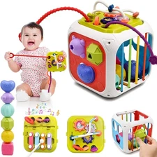 Montessori Baby Sensory Activity Cube Shape Sorter
