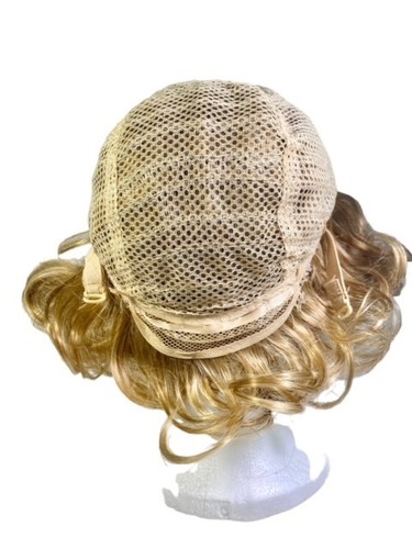 Wig Golden Blonde Beachy Curl Waves Medium Length Synthetic Hair Average NEW - Bild 11 von 13