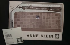  ANNE KLEIN Lilac Box Slim Zip Around Wallet Wristlet New NWT  AKM 2500