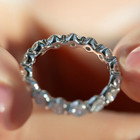 Women Platinum Diamond Eternity Band Round 2 Carat Lab Created Pt950 Sizes 5 6 7