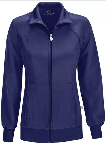 Cherokee Infinity Zip Front Antimicrobial Jacket 2391A NYPS Navy Medium