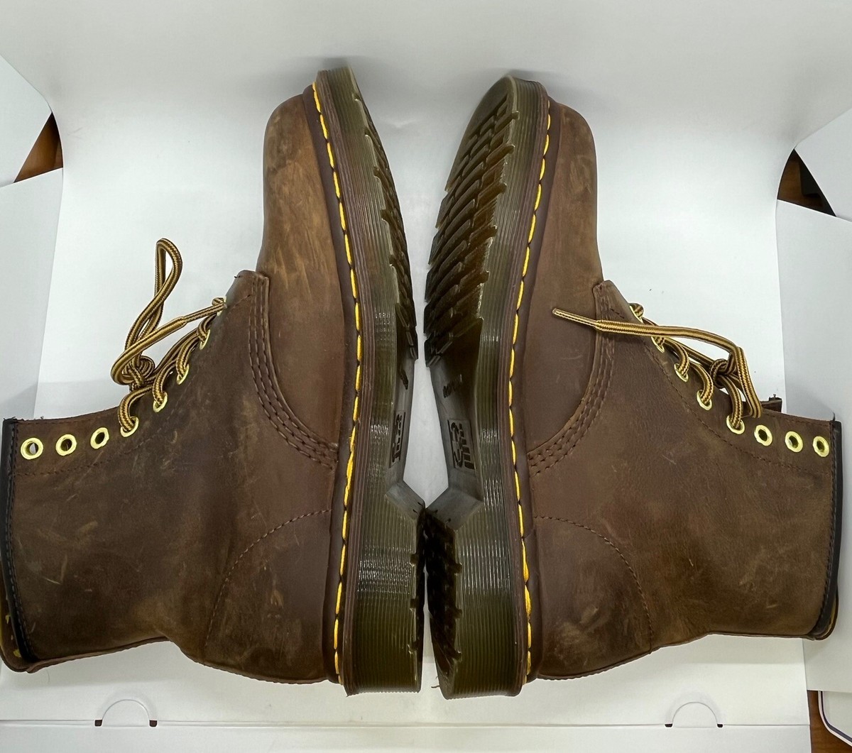 DR  MARTENS Air Wair Kelvin Mens Brown Leather Boots Men\'s 7 Women\'s 8 DR MARTENS KELVIN Air Wair Brown Leather Lace | Mercari main image 2