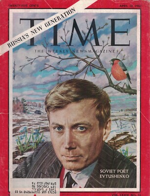 1962 Time April 13 - Evtushenko; Studebaker Avanti; ''Spy who loved me'' review