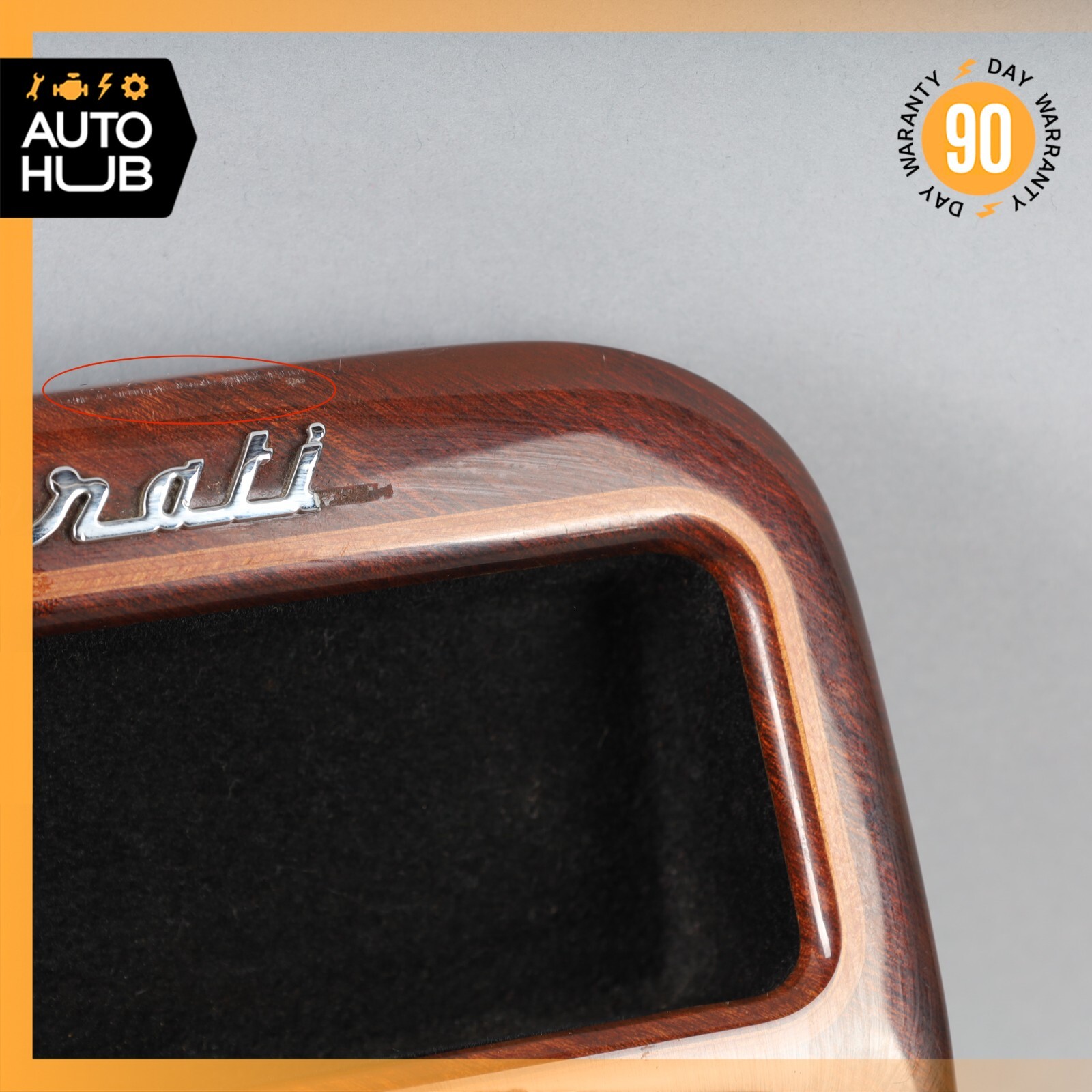 Maserati Quattroporte M139 Center Console Rear A/C Control Trim Bezel Wood OEM