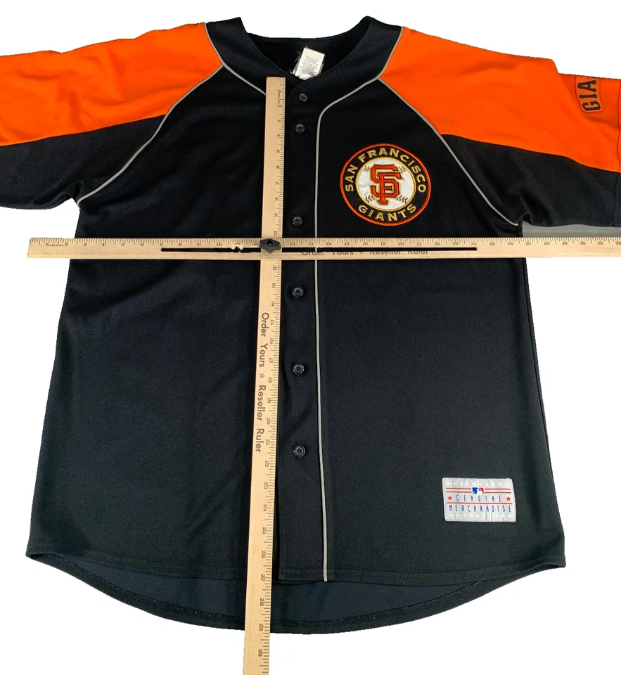 Camiseta Lincecum 55 SF Giants MLB Jersey XL preta laranja botão autêntica vintage - Imagem 3 de 4