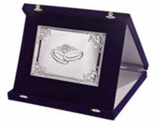 TARGA IN ARGENTO PER ANNIVERSARIO TARGA RICORDO MATRIMONIO