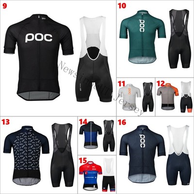 Herren POC Radtrikot Fahrradtrikot Trägerhose Kurzarm Trikot Fahrradbekleidung