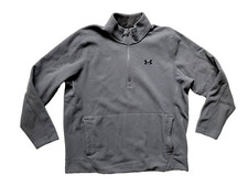 UNDER ARMOUR UA Gray Warm 1/2 ZIP PULLOVER FLEECE Hike Gym Sweatshirt Men's XXL
