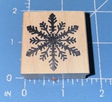 Paper Source SNOWFLAKE Rubber Wooden Stamp by Winter Christmas