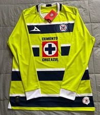 PIRMA CRUZ AZUL MEN'S JERSEY PORTERO 24/25 AUTHENTIC MANGA LARGA VERDE LIMON