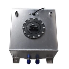 5 Gallon Drift/Polished Aluminum Racing/Street Fuel Cell Gas Tank&Level Sender