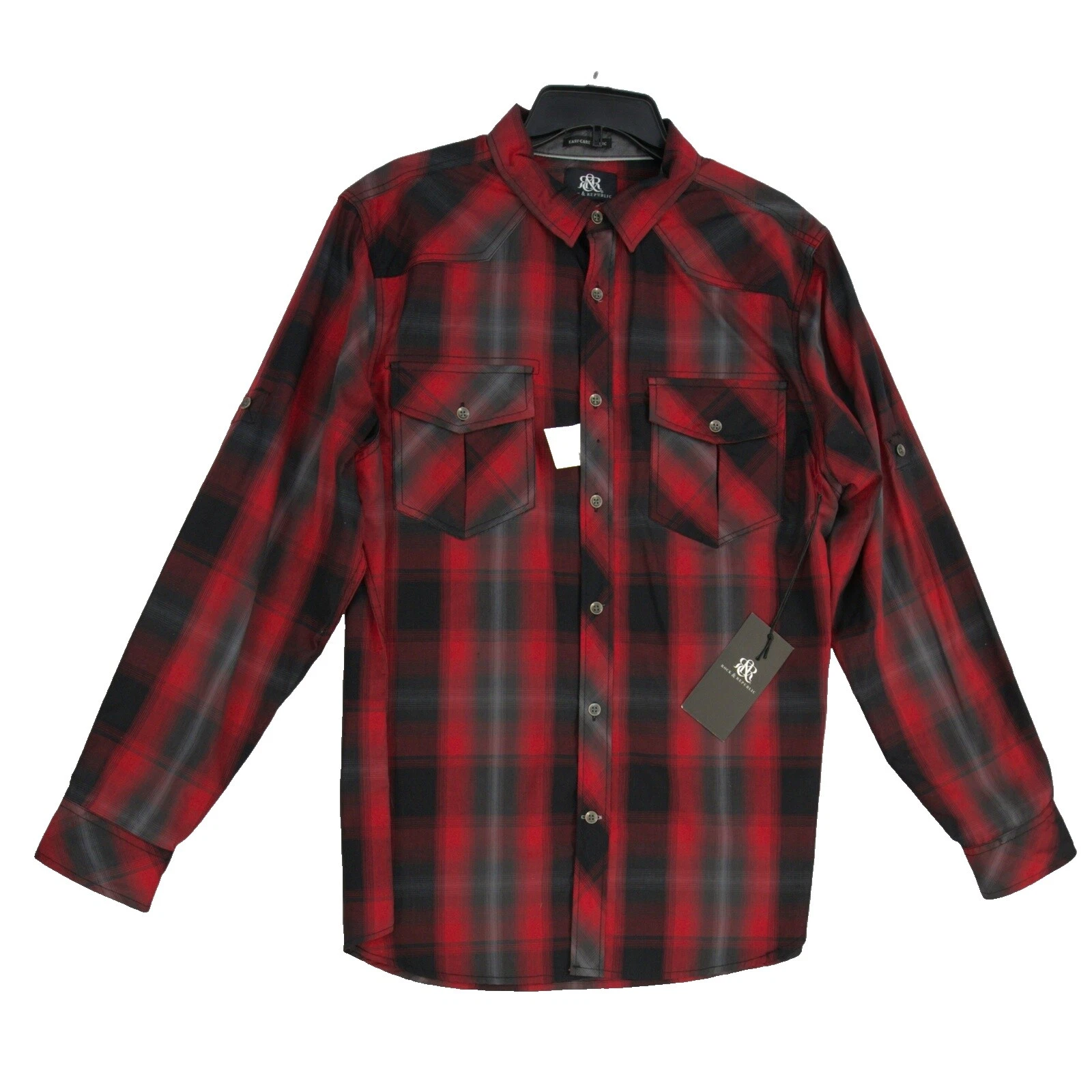 Rock & Republic Long Sleeve Casual Button-Down Shirts for Men