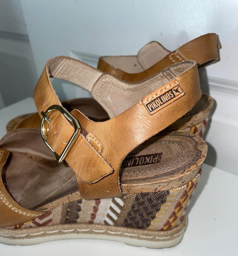 Pikolinos Women's Miranda Leather Wedge Sandals size 40/9 - Picture 4 of 9
